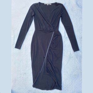 ☆Rachel Roy Black Sexy Zipper Wrap Dress☆